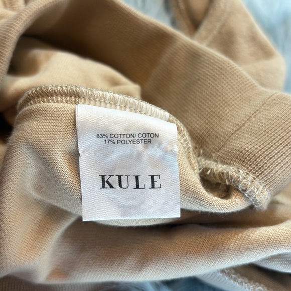 KULE Beige Terry Cloth Crop Tank sz L - Picture 8 of 8